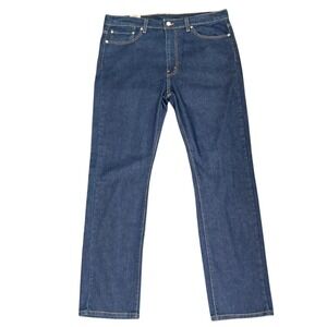 Levi's 513 Slim Straight‎ Blue Denim Jeans Stretch Size 36X32